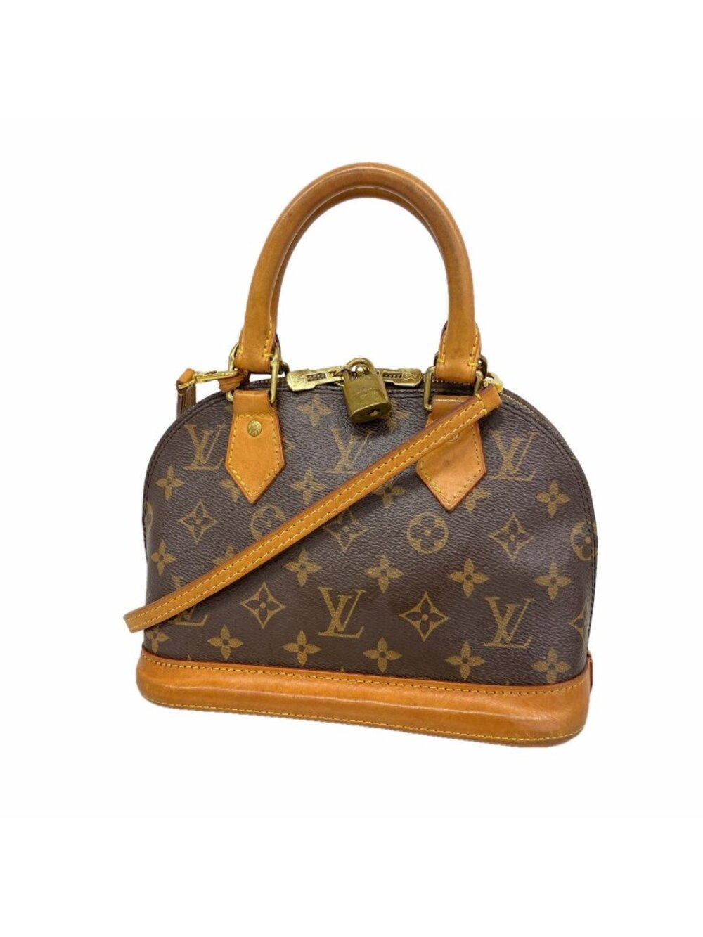 Louis Vuitton Handbag Monogram Alma BB Brown 2-Way Bag